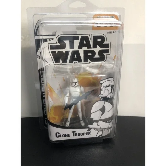 3 Star Wars Clone Wars Hasbro Sealed Figure Set Anakin Obi-Wan Clone Trooper HTF